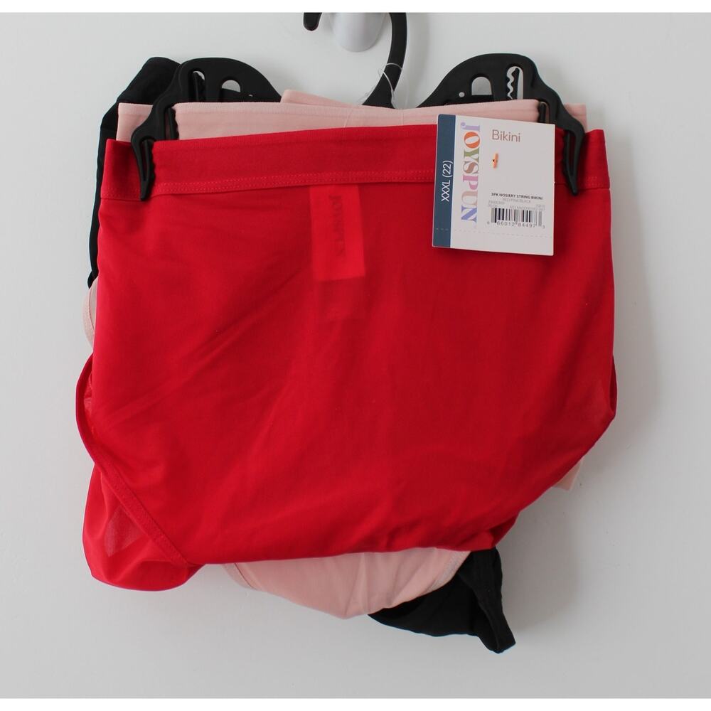 Joyspun Womens Micro String Bikini Panties 3Pack Multicolor Size XXXL NWT